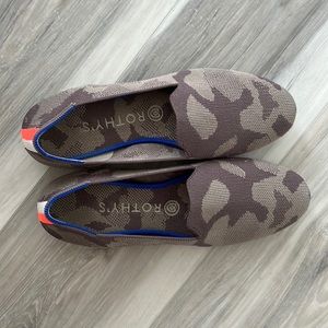Rothy’s gray camo loafers